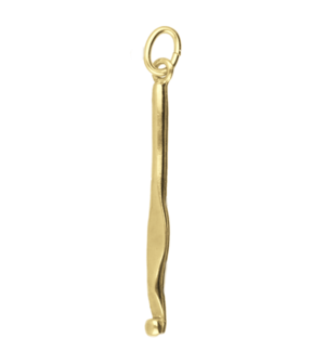 Gouden Haaknaald ketting hanger