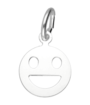 Zilveren Smiley hanger