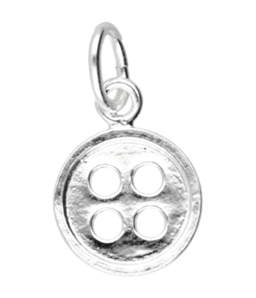Zilveren Knoop overhemd kettinghanger