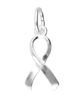 Zilveren Ribbon kanker bewustzijn teken kettinghanger