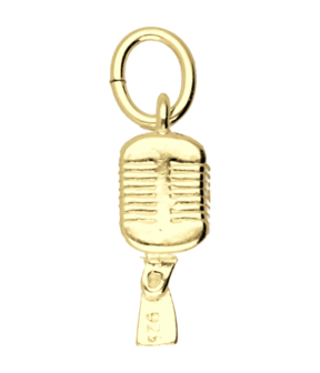 Gouden Microfoon kettinghanger