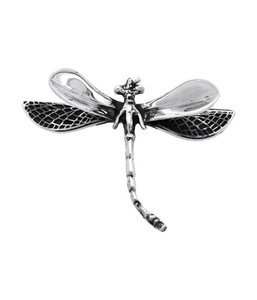 eiland Rudyard Kipling zijn Zilveren Libelle groot broche kledingspeld - mooye-sieraden
