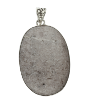 Zilveren Dendriet Opaal edelsteen ovaal XL hanger