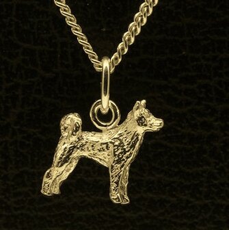 Gouden Shika Inu ketting hanger - klein