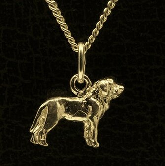 Gouden Mastiff ketting hanger - klein