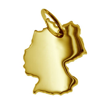 Gouden Landkaart Duitsland ketting hanger