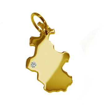 Gouden Provincie Overijssel ketting hanger