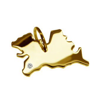 Gouden Provincie Utrecht ketting hanger