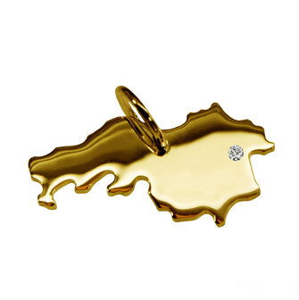 Gouden Provincie Noord Brabant ketting hanger