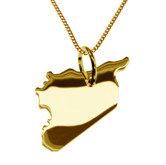 Gouden Landkaart Syri&euml; ketting hanger