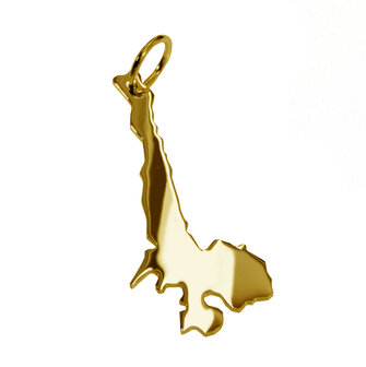 Gouden Landkaart Gardameer ketting hanger