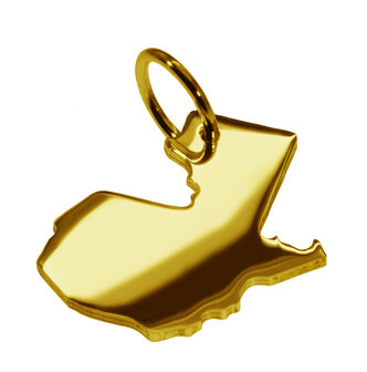 Gouden Landkaart Guatemala ketting hanger