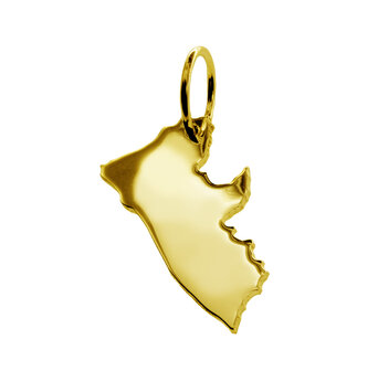 Gouden Landkaart Liberia ketting hanger