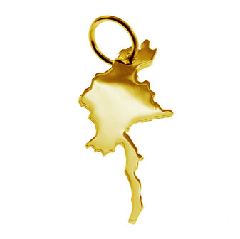 Gouden Landkaart Myanmar ketting hanger