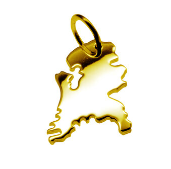 Gouden Landkaart Nederland ketting hanger