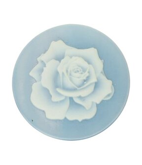 MY iMenso &quot;rose&quot; agate cameo 24mm insignia (blue) - uitlopend