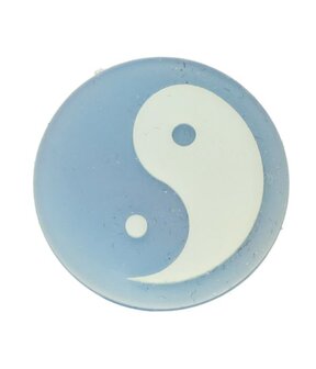 MY iMenso &quot;yin&amp;yang&quot; agate cameo 24mm insignia (Blue) - uitlopend