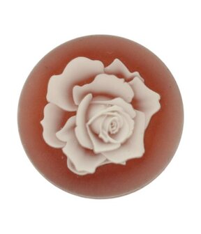 MY iMenso &quot;rose&quot; agate cameo 24mm insignia (red) - uitlopend