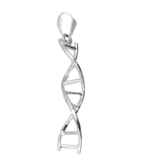 Zilveren DNA profiel groot kettinghanger