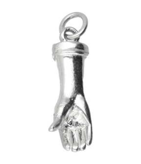 Zilveren Hand kettinghanger