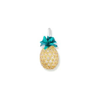 Zilveren Ananas hanger met zirkonia&#039;s