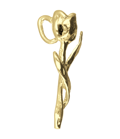 Gouden Tulpje ketting hanger