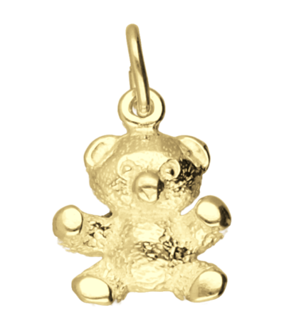 Gouden Teddybeer ketting hanger
