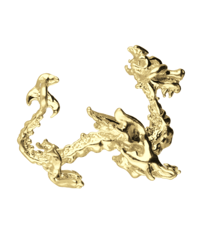 Gouden Chinese draak ketting hanger