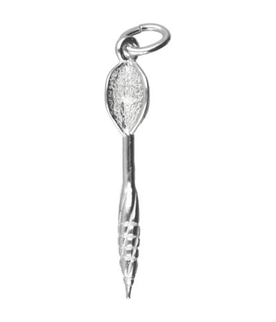 Zilveren Dartpijl ketting hanger - middel