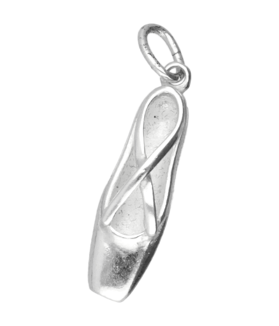 Zilveren Balletschoen ketting hanger - 3