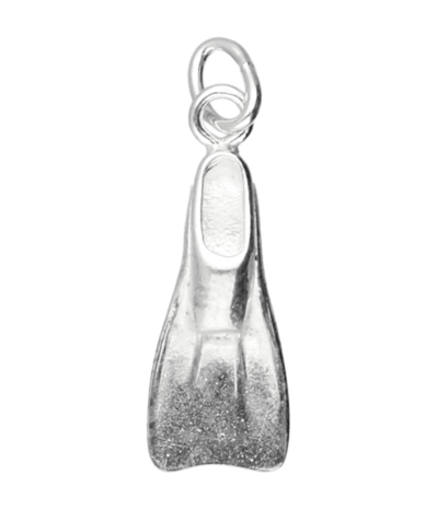Zilveren Zwemvlies ketting hanger