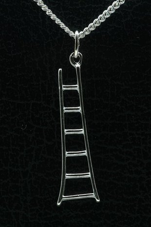 Zilveren Ladder ketting hanger