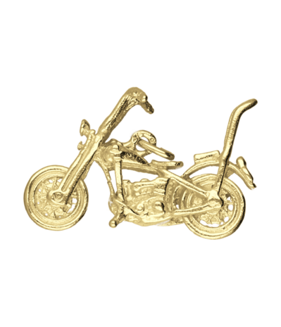 Gouden Harley Davidson Chopper motor kettinghanger