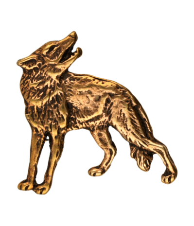 Wolf ketting hanger - brons