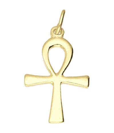 Gouden Ankh kruis ketting hanger