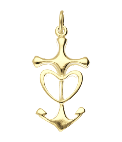 drie verlamming ongeduldig Gouden Hoop geloof liefde groot ketting hanger scherp geprijsd -  mooye-sieraden