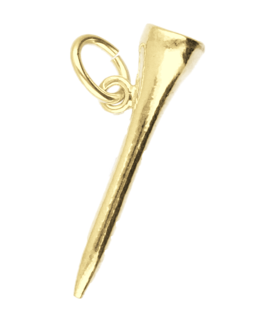 Gouden Golftee ketting hanger