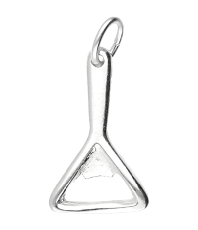 Zilveren Flesopener ketting hanger - klein