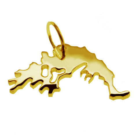 Gouden Landkaart Griekenland ketting hanger