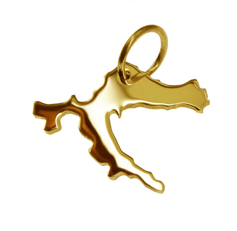 Gouden Landkaart Kroatië ketting hanger