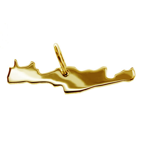 Gouden Landkaart Kreta ketting hanger