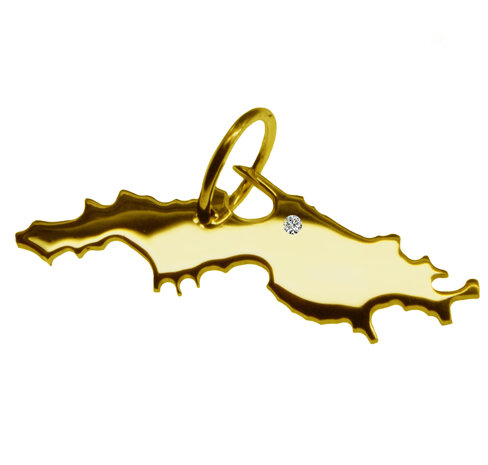 Gouden Landkaart St. Thomas ketting hanger