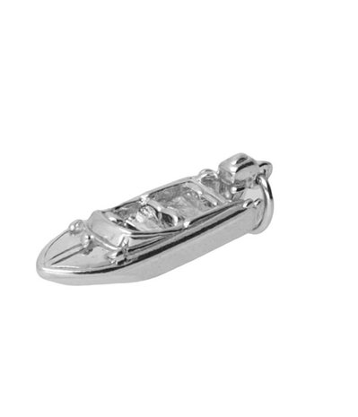 Zilveren Motorboot - Speedboot kettinghanger