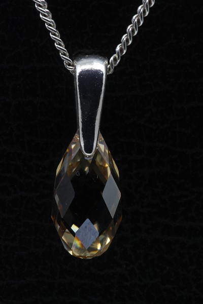 toediening Voorstad Bedenk Swarovski kristal Briolette helder ketting hanger op voorraad -  mooye-sieraden