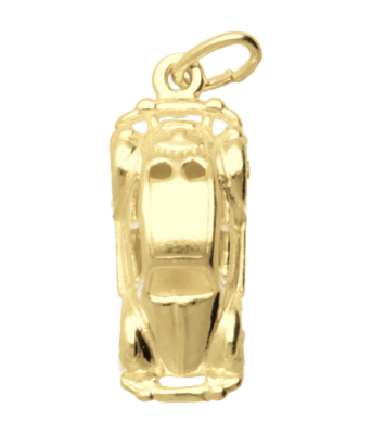 Gouden Auto Kever ketting hanger - met bodem