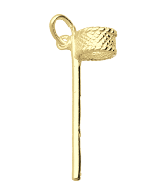 Gouden korfbal standaard ketting hanger