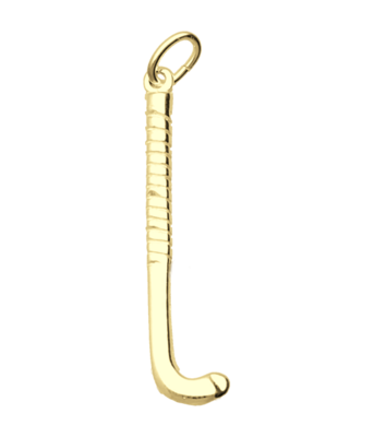 Gouden Hockeystick ketting hanger