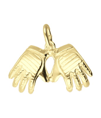 Gouden Keeper handschoenen ketting hanger