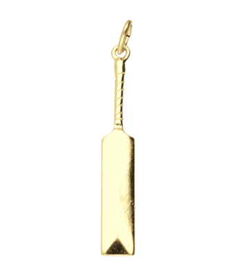 Gouden Cricketbat ketting hanger