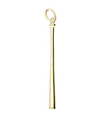 Gouden Honkbalknuppel lang ketting hanger